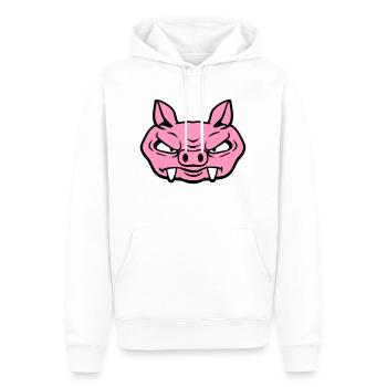 Méchant Sanglier Sanglier Dangereux Cochon Comique - Sweat à capuche Premium bio Homme - blanc - Devant - Nico (187cm)