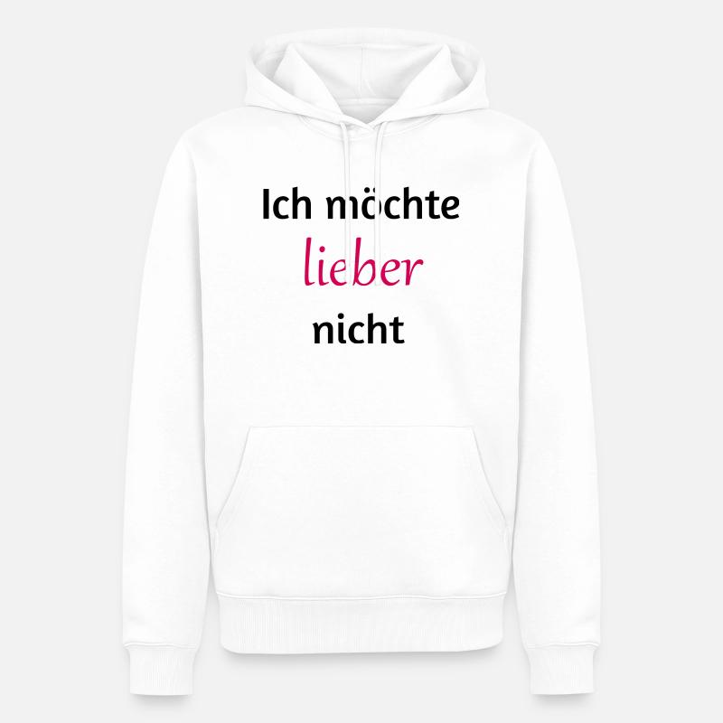 Je préfère ne pas - Sweat à capuche Premium bio Homme - blanc