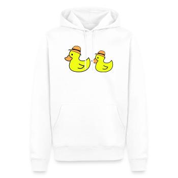 Chapeau de canard - Sweat à capuche Premium bio Homme - blanc - Devant - Nico (187cm)