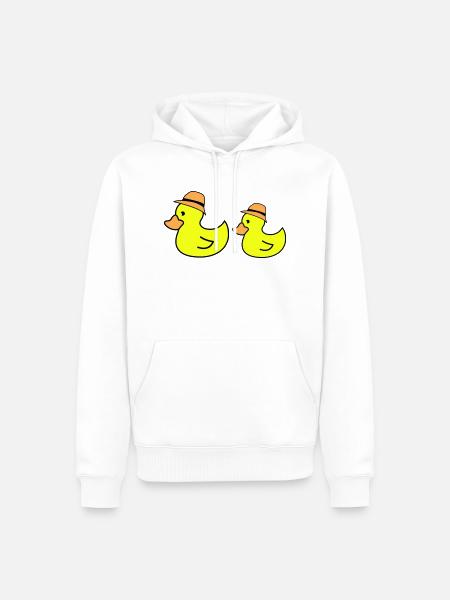 Duck Hat - Men’s Premium Organic Hoodie - white