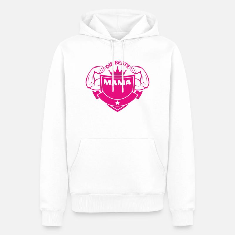 DIE BESTE MAMA - Sweat à capuche Premium bio Homme - blanc