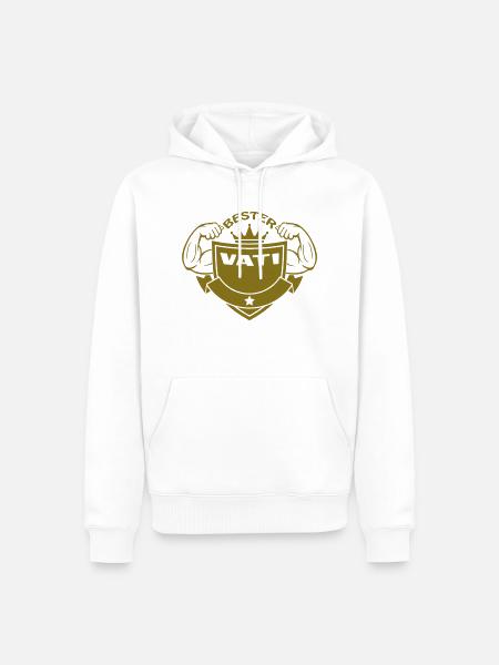 BESTSER VATI - Männer Premium Bio Hoodie - Weiß