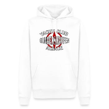 Yacht Club Gundershoffen - Männer Premium Bio Hoodie - Weiß - Vorne - Nico (187cm)