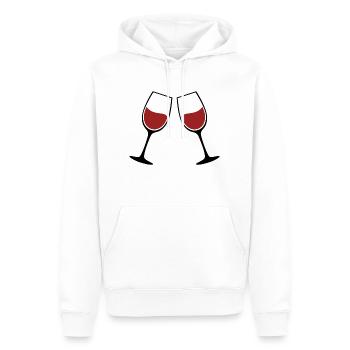 Weingläser Silhouette - Männer Premium Bio Hoodie - Weiß - Vorne - Nico (187cm)
