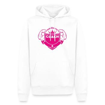 Meilleure COACH - Sweat à capuche Premium bio Homme - blanc - Devant - Nico (187cm)