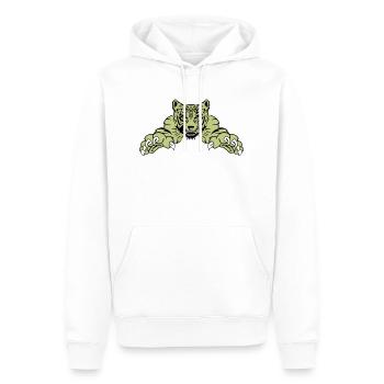 tiger attack - Männer Premium Bio Hoodie - Weiß - Vorne - Nico (187cm)