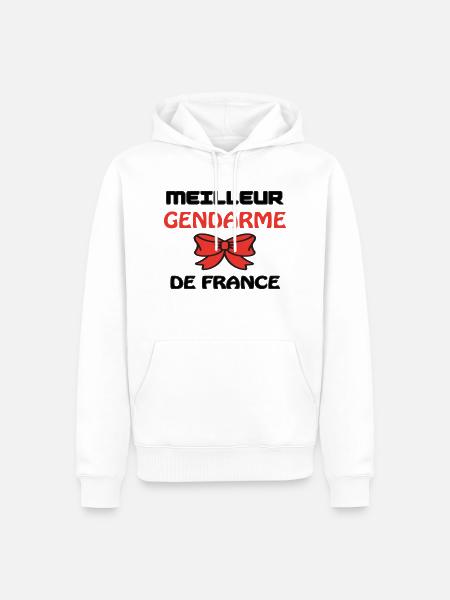 BEST GENDARME IN FRANCE - Men’s Premium Organic Hoodie - white