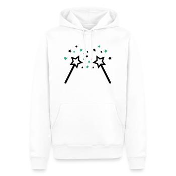 Baguette 002 - Sweat à capuche Premium bio Homme - blanc - Devant - Nico (187cm)