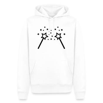 Baguette 02 - Sweat à capuche Premium bio Homme - blanc - Devant - Nico (187cm)