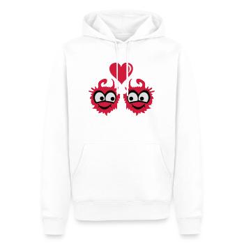 Amour monstre - Sweat à capuche Premium bio Homme - blanc - Devant - Nico (187cm)