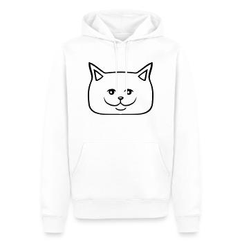 Pretty Cat Looking Happy Cheerful Smiling - Men’s Premium Organic Hoodie - white - Front - Nico (187cm)
