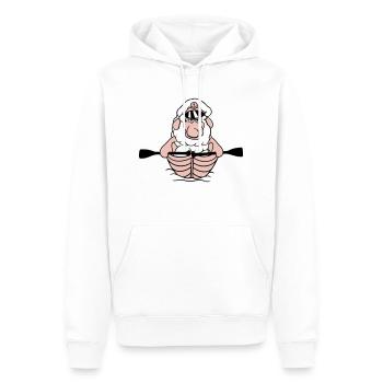 Schaf Kapitän Paddelt Rudert Seeräuber Ruderboot - Männer Premium Bio Hoodie - Weiß - Vorne - Nico (187cm)