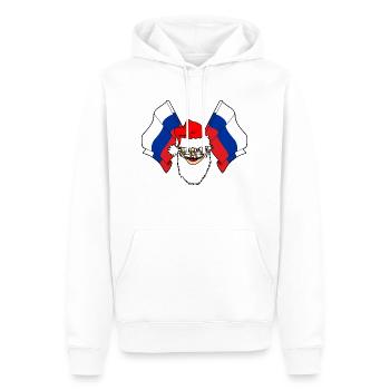 Weihnachtsmann Flagge Russland - Männer Premium Bio Hoodie - Weiß - Vorne - Nico (187cm)