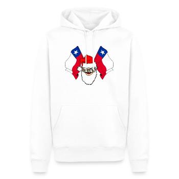 Weihnachtsmann mit zwei Flaggen von Chile - Männer Premium Bio Hoodie - Weiß - Vorne - Nico (187cm)