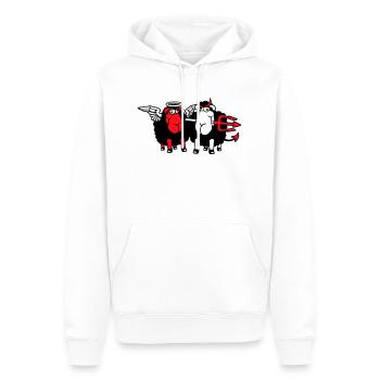 2 Schafe Engel Teufel Satan Hölle Böse Himmel Gut - Männer Premium Bio Hoodie - Weiß - Vorne - Nico (187cm)