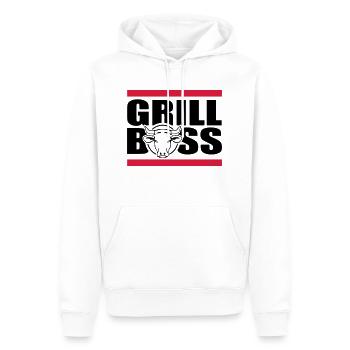 grill - Männer Premium Bio Hoodie - Weiß - Vorne - Nico (187cm)