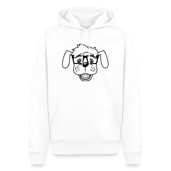 Hund Nerd Hornbrille Geek Zahnspange Schlau Lustig - Männer Premium Bio Hoodie - Weiß - Vorne - Nico (187cm)