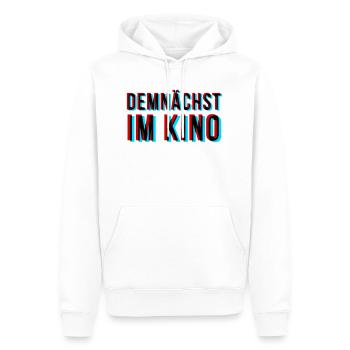 Demnächst im Kino - Männer Premium Bio Hoodie - Weiß - Vorne - Nico (187cm)