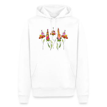 Blumen - Männer Premium Bio Hoodie - Weiß - Vorne - Nico (187cm)