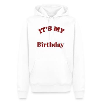 C’est mon anniversaire – Chemise tendance - Sweat à capuche Premium bio Homme - blanc - Devant - Nico (187cm)