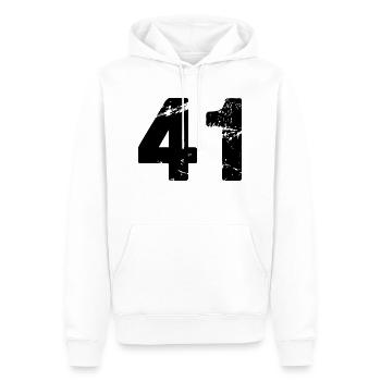 41 - Sweat à capuche Premium bio Homme - blanc - Devant - Nico (187cm)