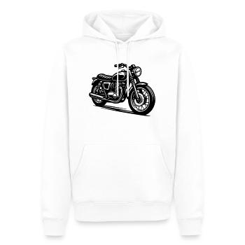 Moto Ancienne - Sweat à capuche Premium bio Homme - blanc - Devant - Nico (187cm)