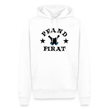 pfand pirat - Männer Premium Bio Hoodie - Weiß - Vorne - Nico (187cm)