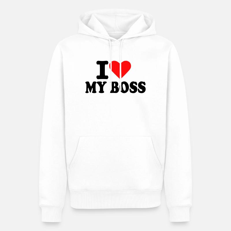 Boss - Chef - Männer Premium Bio Hoodie - Weiß