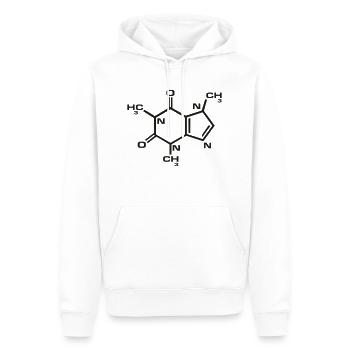 Caffeine - Men’s Premium Organic Hoodie - white - Front - Nico (187cm)