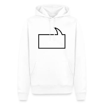 Sprechblase - Männer Premium Bio Hoodie - Weiß - Vorne - Nico (187cm)
