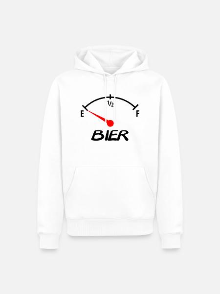 bier - Männer Premium Bio Hoodie - Weiß
