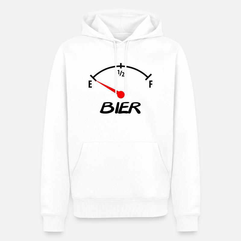 bier - Männer Premium Bio Hoodie - Weiß