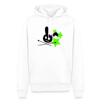Voodoo Bunny Stars - Sweat à capuche Premium bio Homme - blanc - Devant - Nico (187cm)