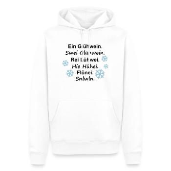 ein Glühwein swei Schneeflocke - Männer Premium Bio Hoodie - Weiß - Vorne - Nico (187cm)