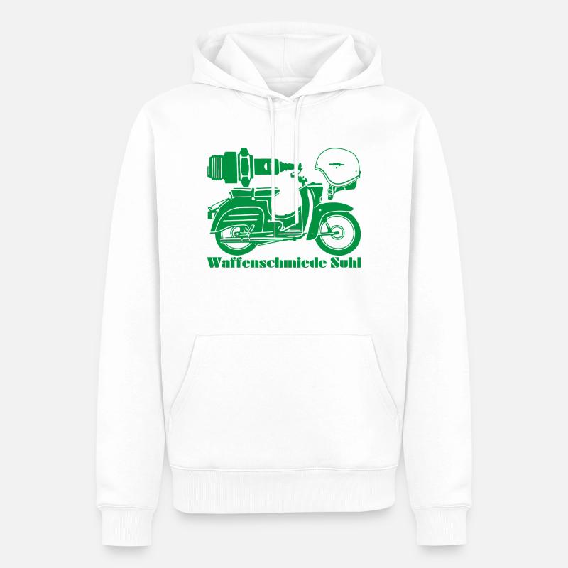 Simson Schwalbe KR51 Waffenschmiede - Männer Premium Bio Hoodie - Weiß
