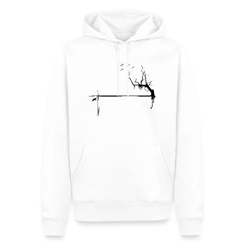 bird - Männer Premium Bio Hoodie - Weiß - Vorne - Nico (187cm)