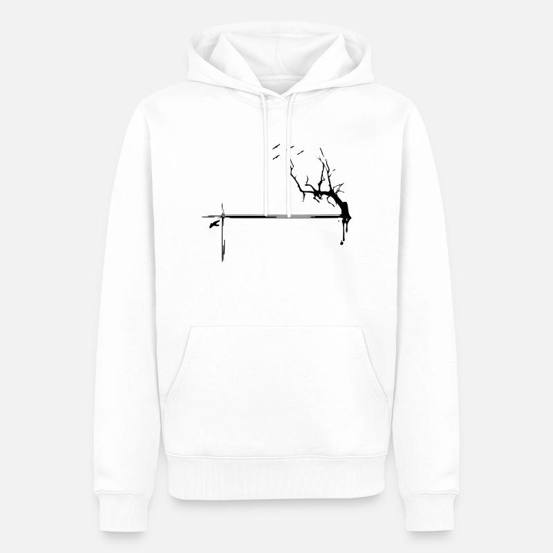 bird - Männer Premium Bio Hoodie - Weiß