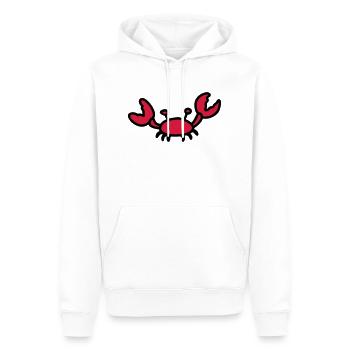 Cancer - Sweat à capuche Premium bio Homme - blanc - Devant - Nico (187cm)
