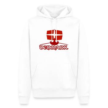Denmark - Männer Premium Bio Hoodie - Weiß - Vorne - Nico (187cm)