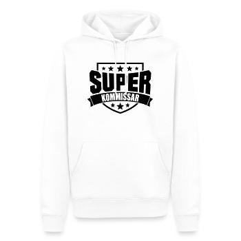 Super Kommissar - Männer Premium Bio Hoodie - Weiß - Vorne - Nico (187cm)