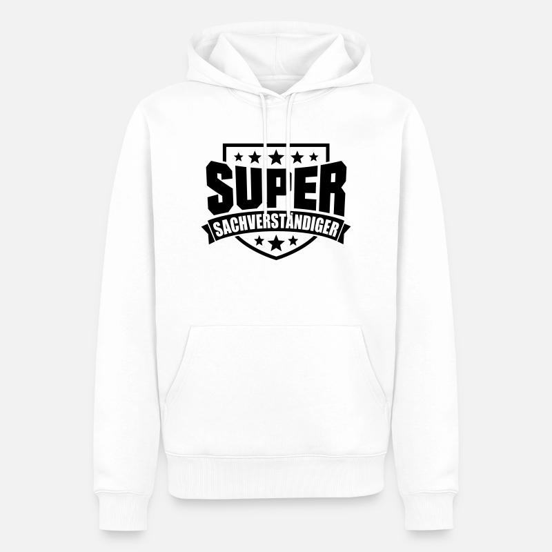 Super Sachverständiger - Männer Premium Bio Hoodie - Weiß