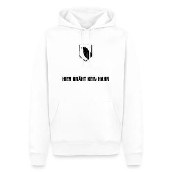 Elmshorn Kraehe schwarz-weiß - Männer Premium Bio Hoodie - Weiß - Vorne - Nico (187cm)
