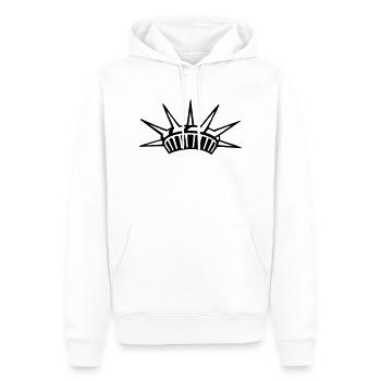 Couronne de la Statue de la Liberté - Sweat à capuche Premium bio Homme - blanc - Devant - Nico (187cm)