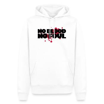 No Blood No Foul - Sweat à capuche Premium bio Homme - blanc - Devant - Nico (187cm)