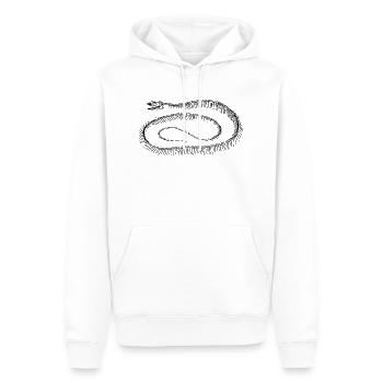 Schlange Skelett - Männer Premium Bio Hoodie - Weiß - Vorne - Nico (187cm)