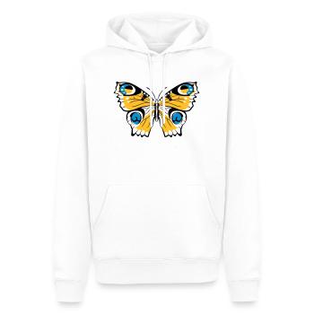 PFAUENAUGE - Männer Premium Bio Hoodie - Weiß - Vorne - Nico (187cm)