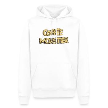 textcoffee_monster - Männer Premium Bio Hoodie - Weiß - Vorne - Nico (187cm)