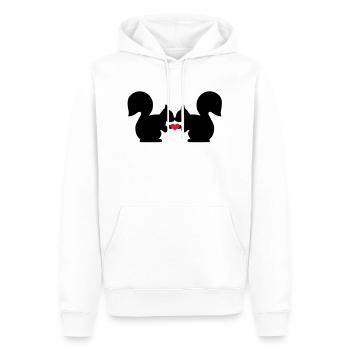 Ecureuil - Sweat à capuche Premium bio Homme - blanc - Devant - Nico (187cm)
