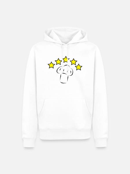 kochhut_stylisch_2_farbig - Männer Premium Bio Hoodie - Weiß