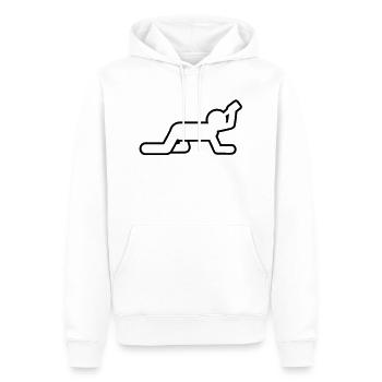 drinking - Men’s Premium Organic Hoodie - white - Front - Nico (187cm)
